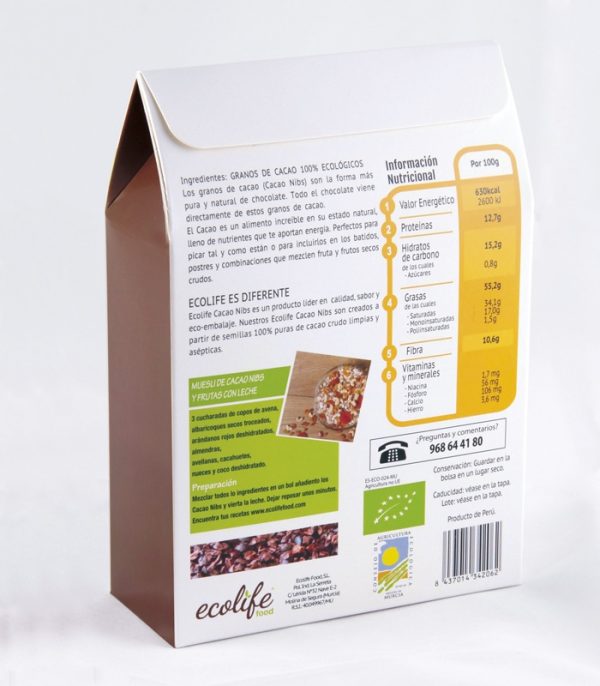 Nibs de Cacao Ecolife food Superalimentos